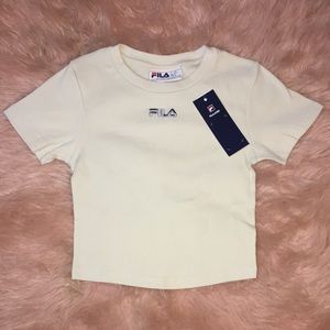 FILA Tan Y2K Cropped Tee